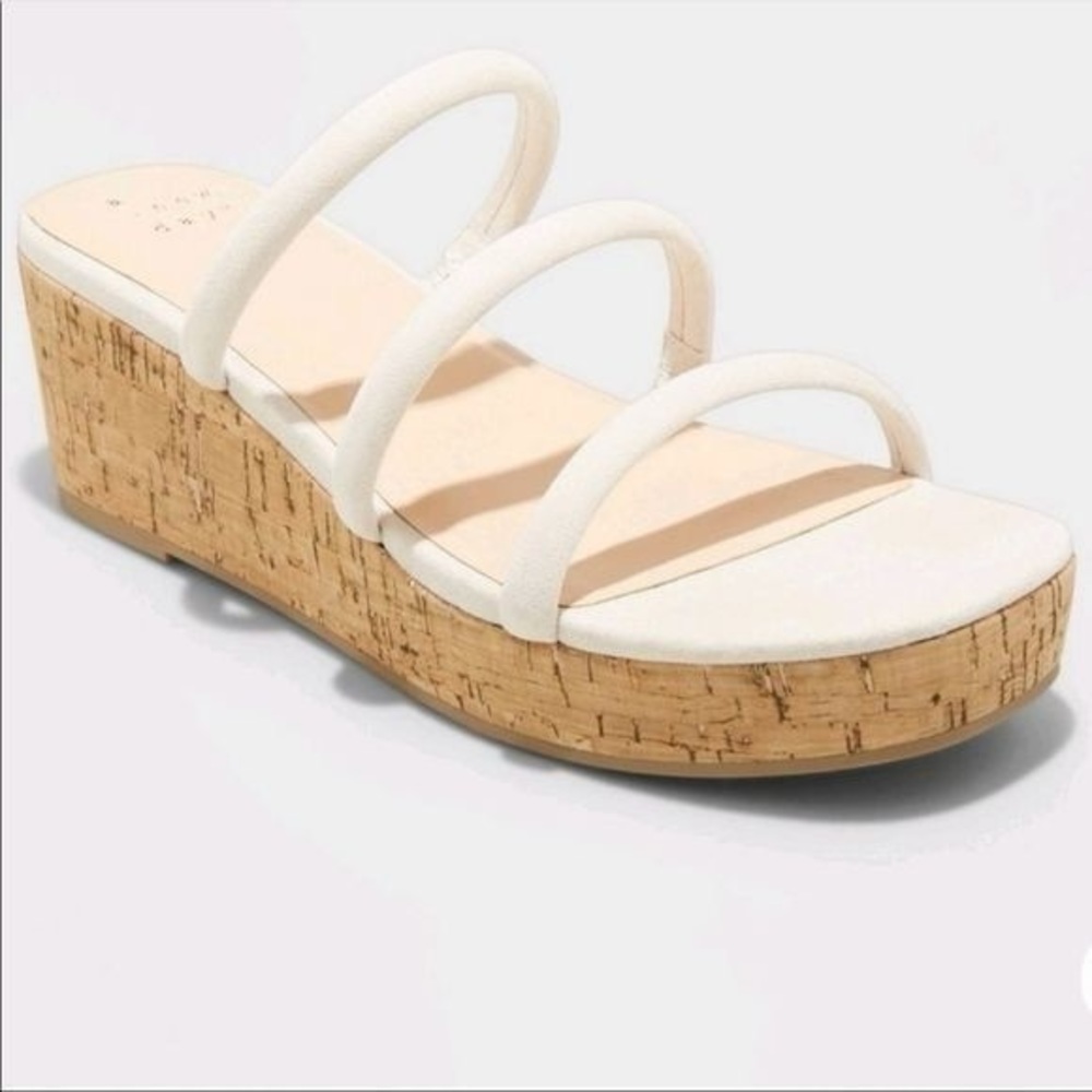 NWOT A New Day Arrie Strap Wedge Platform Sandals 10